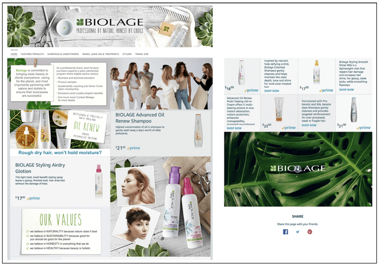 Biolage eCommerce Store