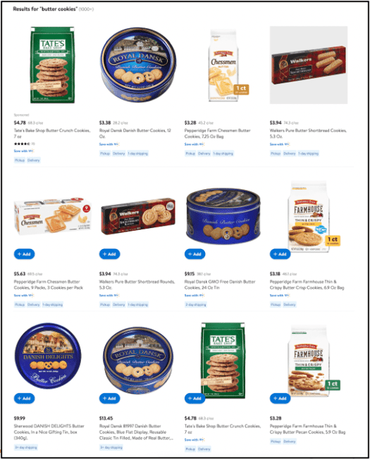 RR Retail Recon Gourmet Cookies Butter Cookies search results