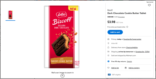 RR retail recon gourmet cookies Biscoff new listing