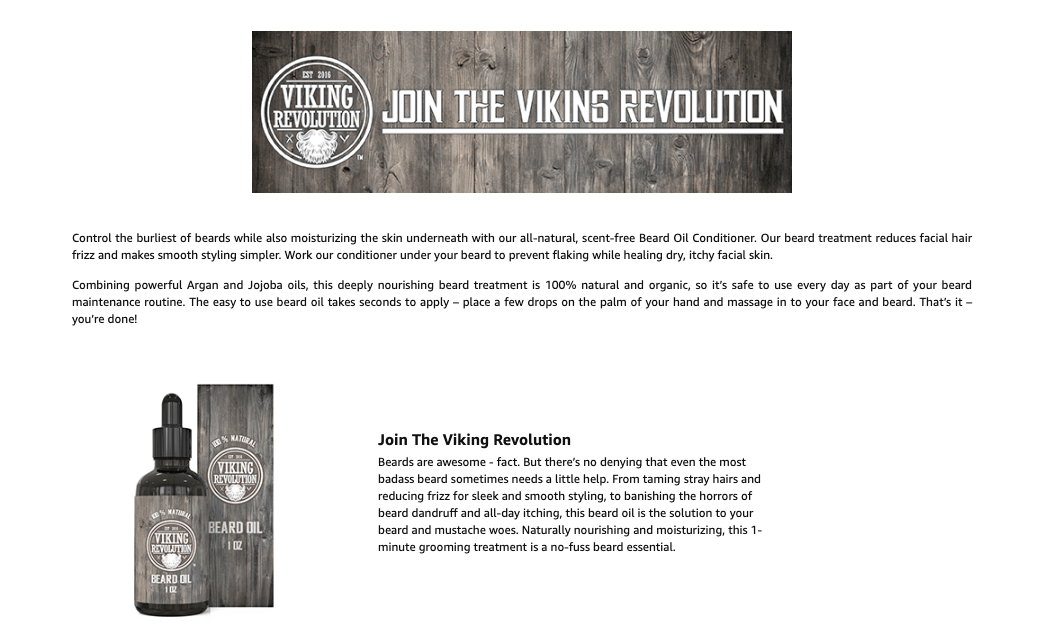 Viking Revolution Enhanced Brand Content page